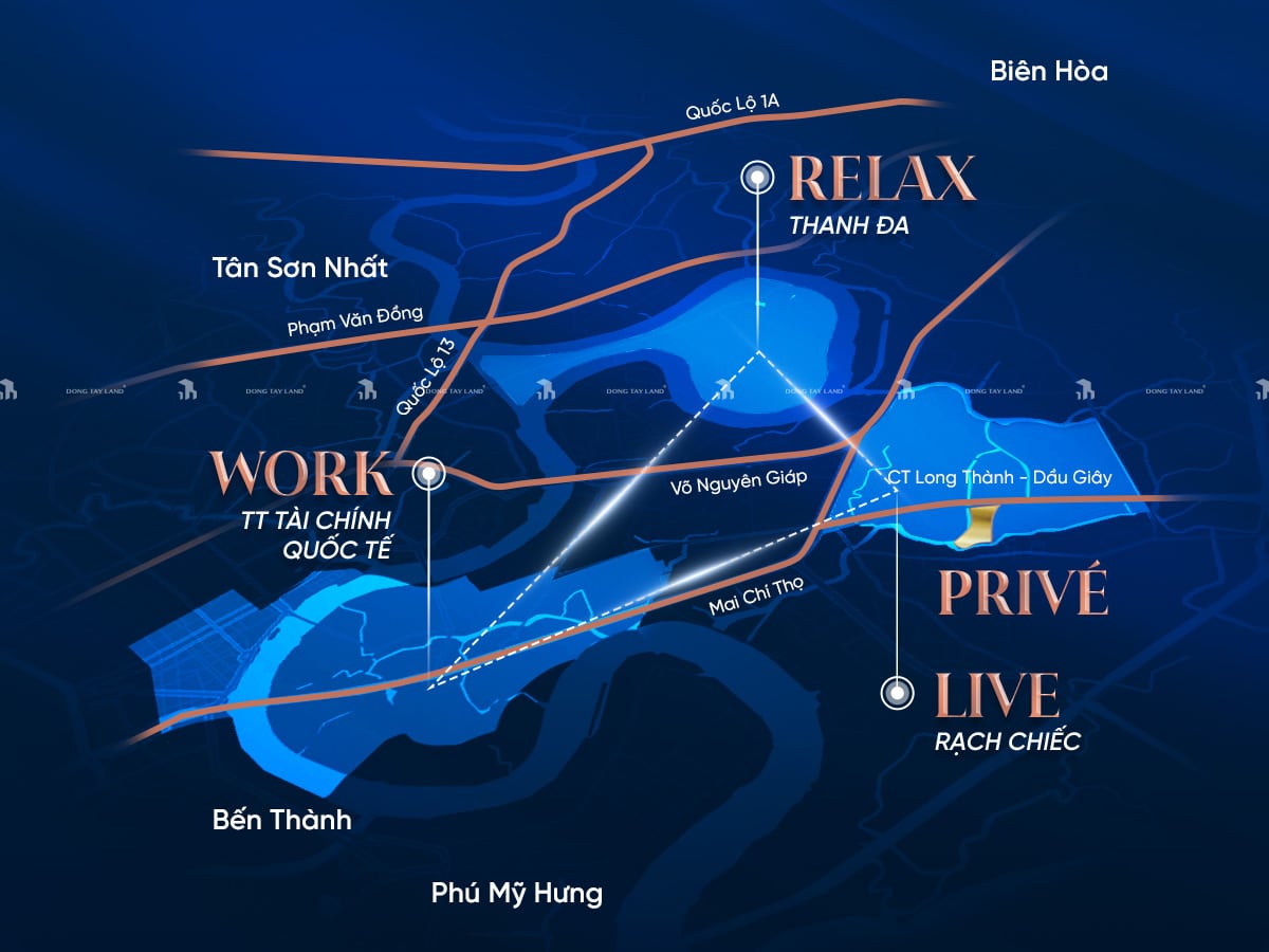Liên kết vùng dự án The Privé với nút giao An Phú, cao tốc, metro số 1