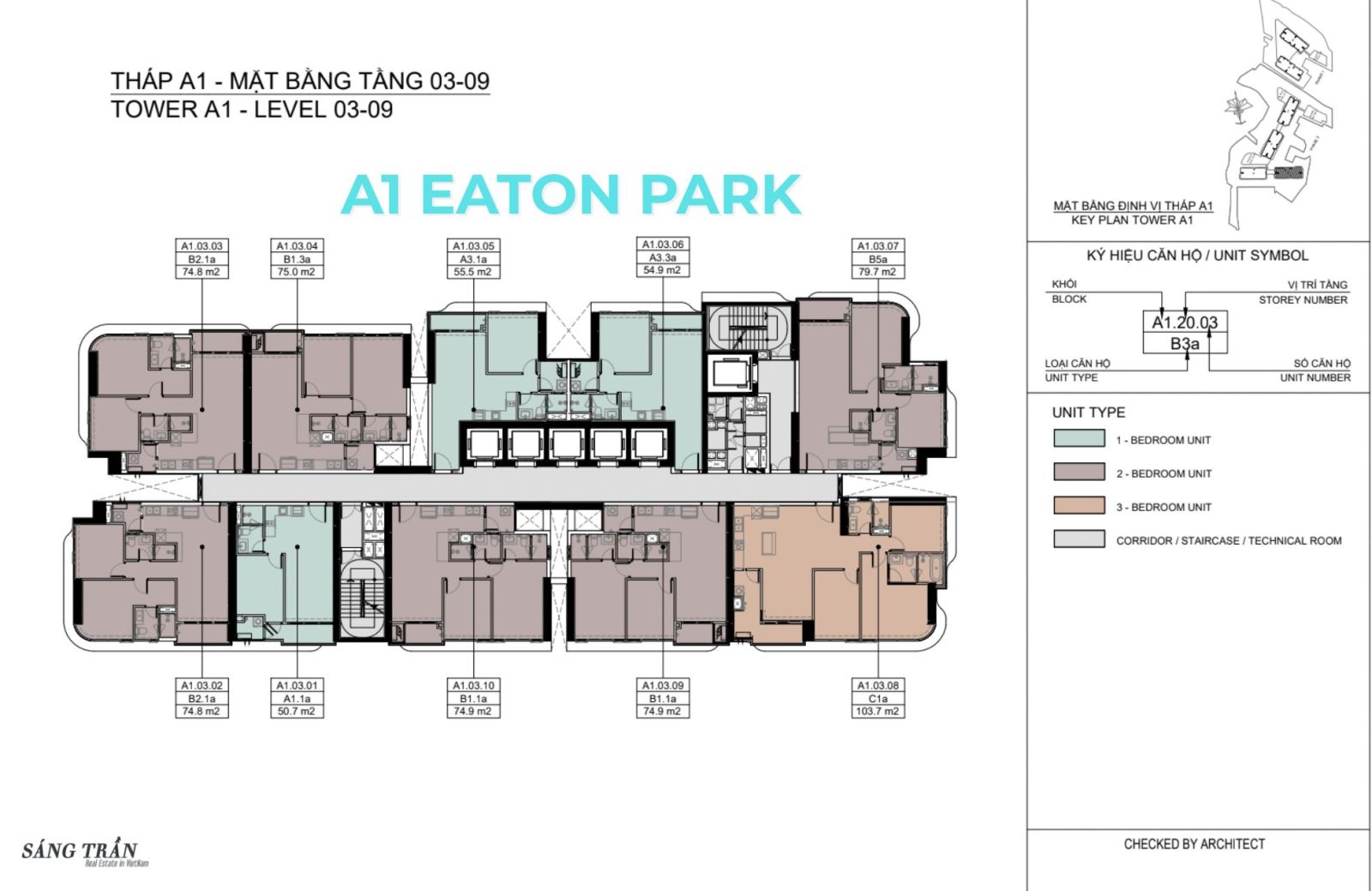 Mặt bằng tháp A1 Alpine Eaton Park